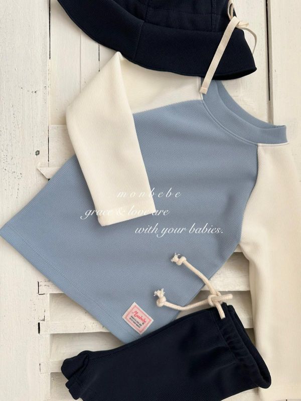 韓國Monbebe 泳裝 莫蘭迪色游泳服兩件式（附泳帽） 