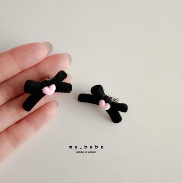 韓國手工髮飾 迷你髮帶愛心髮夾頭飾 （一組2入） 