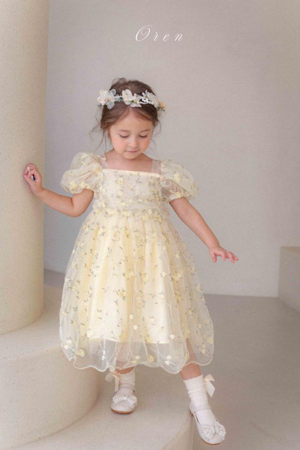 生日派對推薦 童話公主玫瑰刺繡質感紗裙 