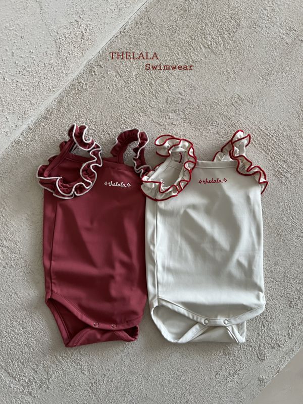 QQ木耳卷邊泳衣套裝 背心＋短褲/連身衣 
