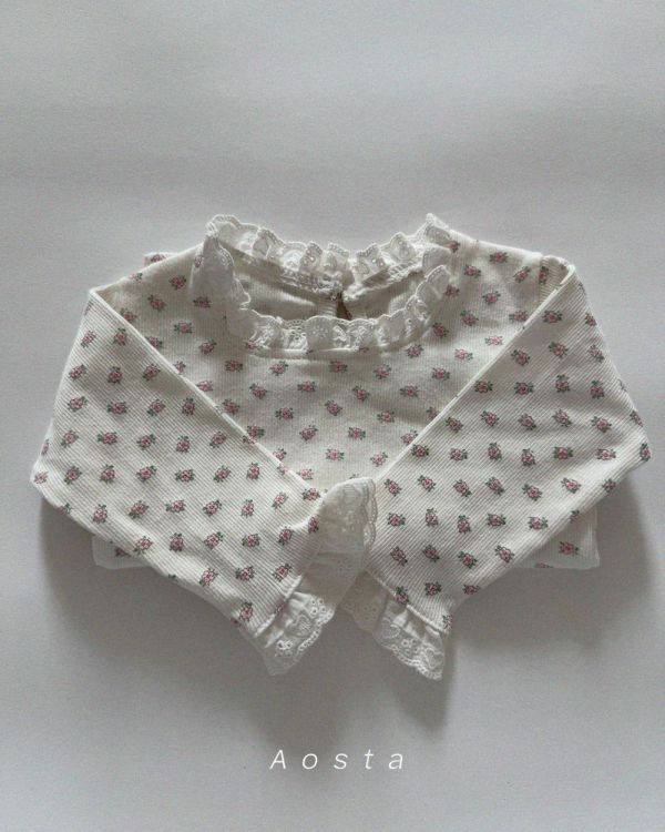 花仙子 小碎花氣質上衣蕾絲領 Aosta,韓國童裝代購,蘿菈衣櫥,Laurababy,韓系童裝,小碎花,Aosta春裝