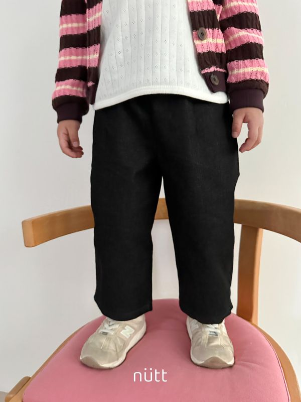 寬版休閒牛仔質感長褲 