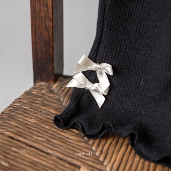 愛麗絲雙蝴蝶結棉質喇叭褲 