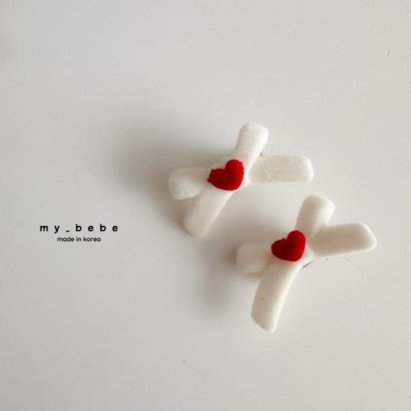 韓國手工髮飾 迷你髮帶愛心髮夾頭飾 （一組2入） 