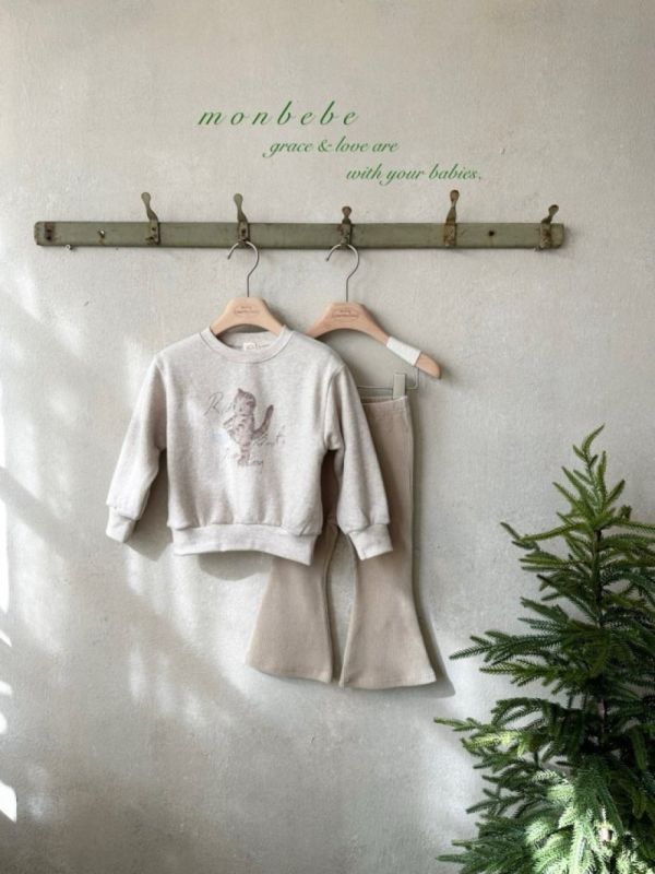 親子系列 貓咪插畫印花長袖衛衣 包屁衣」 