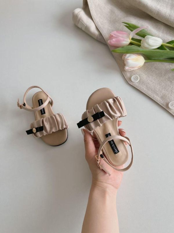 親子系列 小香風優雅金釦氣質涼鞋 