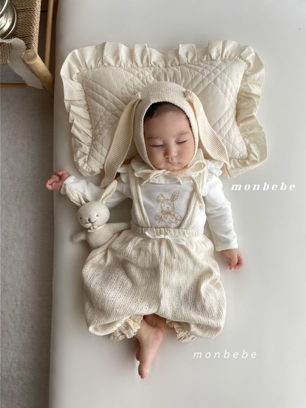 復古蕾絲邊燈籠吊帶褲 