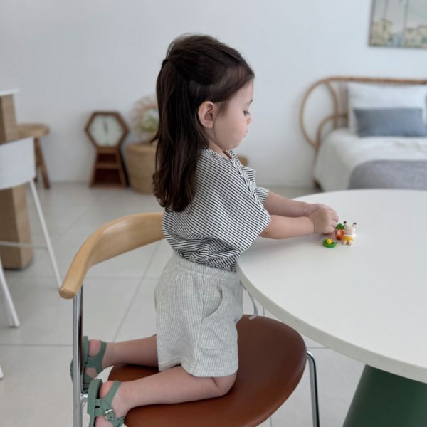 條紋短袖休閒上衣 姊妹裝 