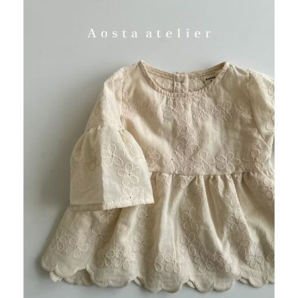 現貨 ᴀᴏsᴛᴀ 蕾絲寬袖襯衣 氣質小童春裝 laurababy