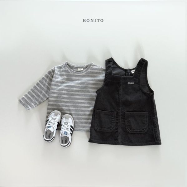 燈芯絨口袋背心裙 姊妹裝 