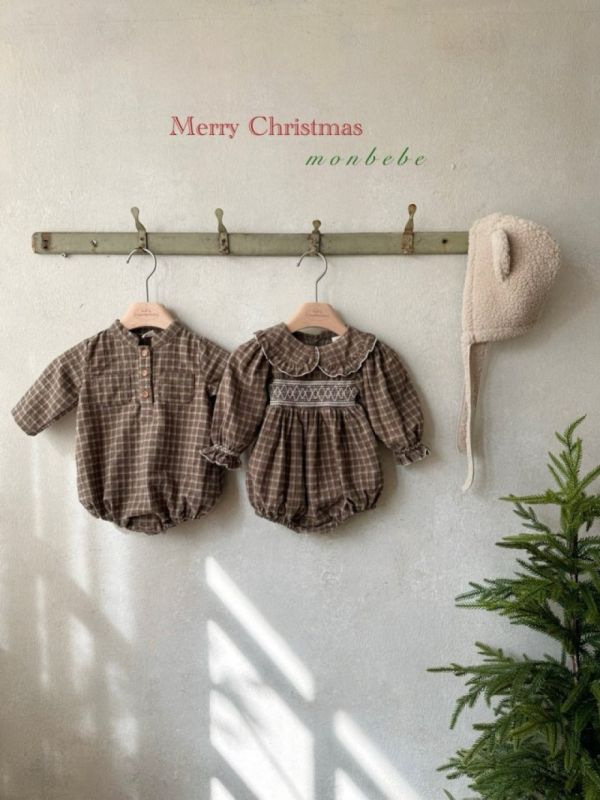 男寶款 英式格紋小立領連身衣 