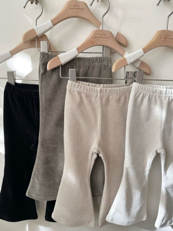 親子系列 羅紋棉質喇叭褲 