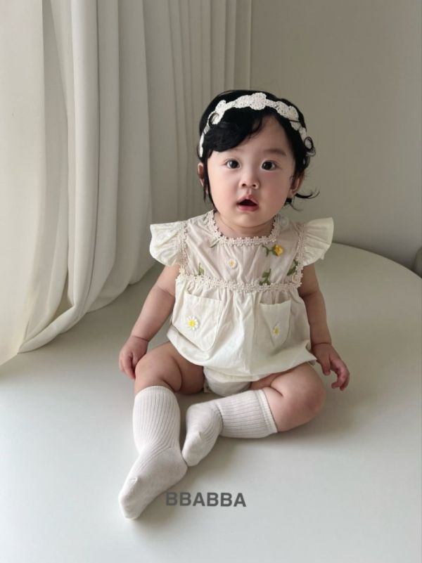 卡哇伊小花口袋包屁衣 姊妹裝 
