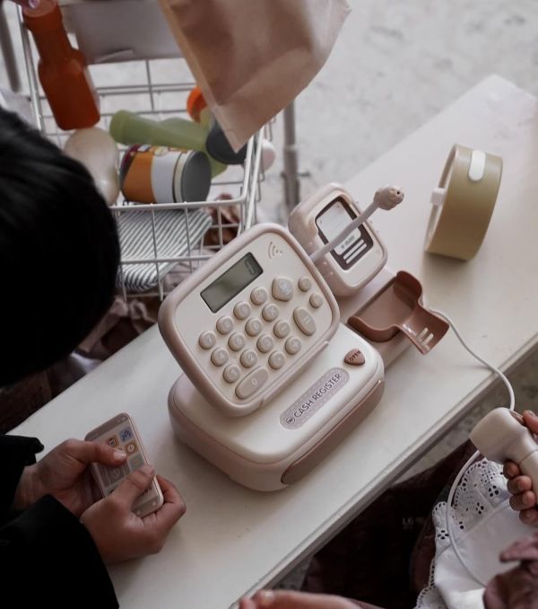 現貨 韓國小小收銀員 質感奶茶家家酒 兒童收銀台 韓國玩具,奶茶系,韓國家家酒玩具,奶茶收銀機