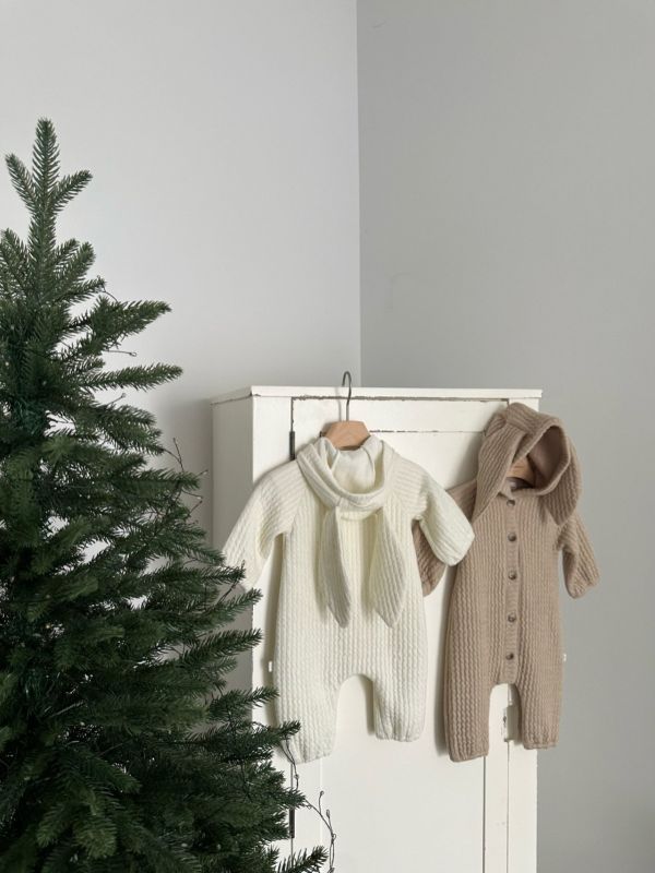 邦尼兔連身針織排扣兔裝 Monbebe Korea,monbebe