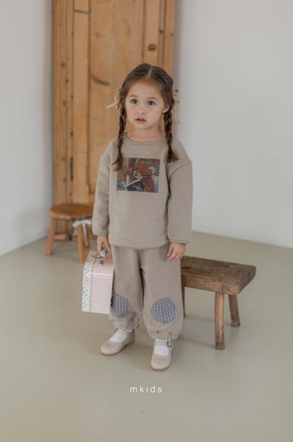 泰迪熊印花休閒長袖上衣 