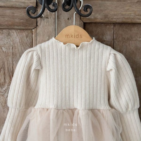 氣質捲邊蝴蝶結紗裙 