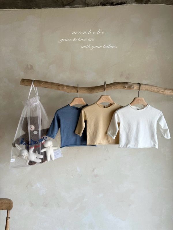 純色簡約長袖上衣 