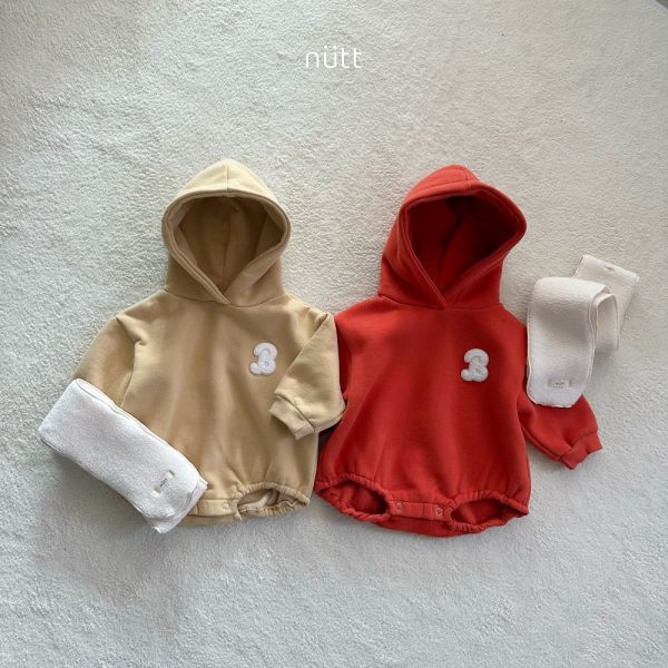 Dori連帽圍巾套裝 寶寶冬裝,帽T,橙色童裝