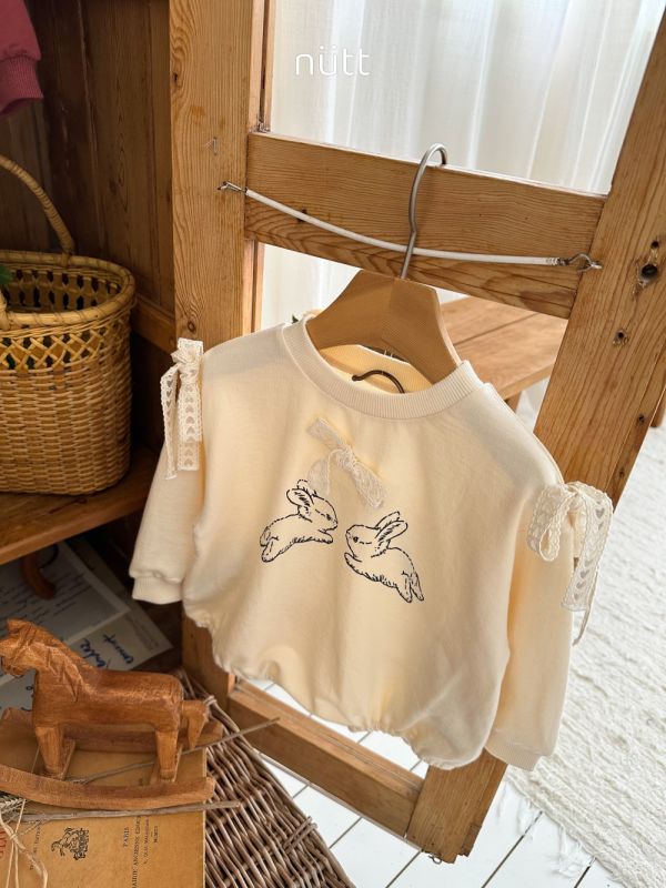 小兔子刺繡蕾絲蝴蝶結長袖包屁衣 姊妹裝 