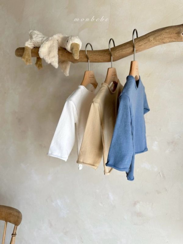 純色簡約長袖上衣 