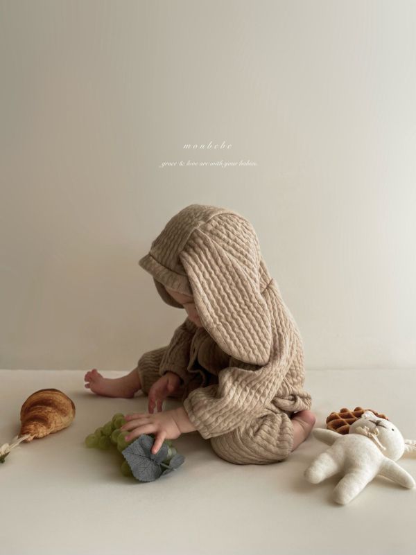 邦尼兔連身針織排扣兔裝 Monbebe Korea,monbebe