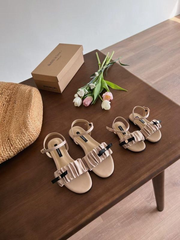 親子系列 小香風優雅金釦氣質涼鞋 