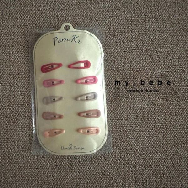 馬卡龍色滴答夾髮夾 10入 