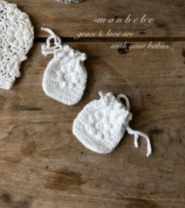 手鉤蕾絲小花手套/襪套 Free(~6m) 