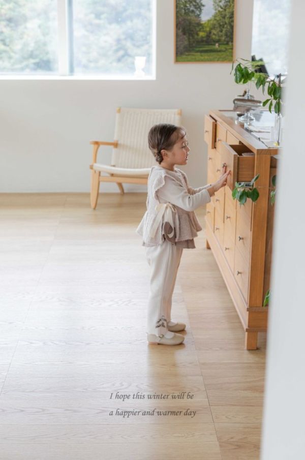 愛麗絲雙蝴蝶結棉質喇叭褲 