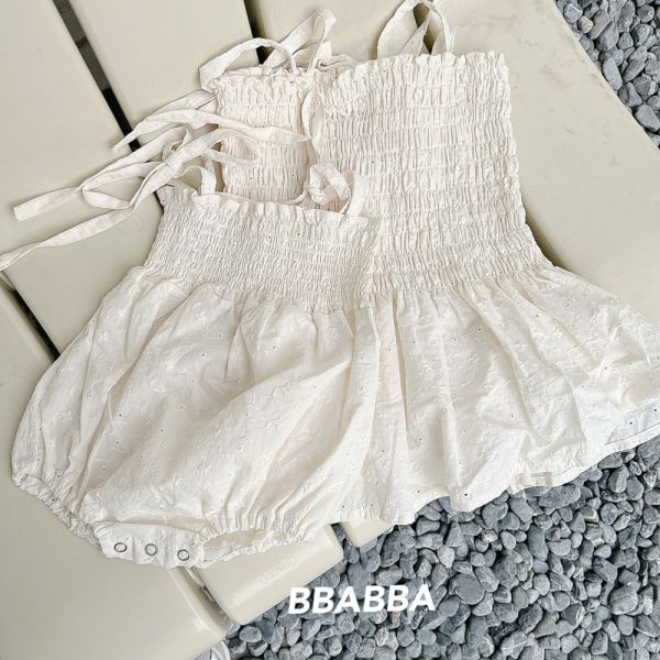 蝴蝶結綁繩吊袋平口花苞背心 親子款母女穿搭 母女穿搭