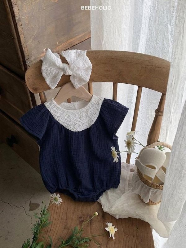 波林小清新幾何連身裝 Bebe holic Korea,韓國童裝,韓國Bebe holic,奶茶系寶寶,女寶穿搭