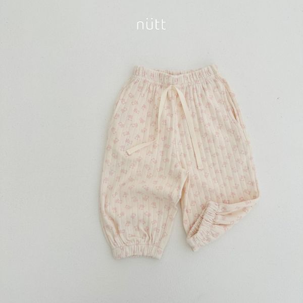 滿版熊熊印花束口棉褲 