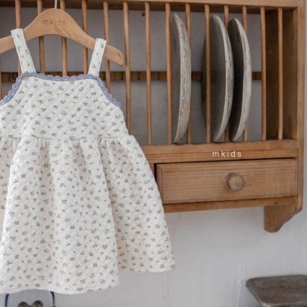 暖暖菱格紋背心裙 