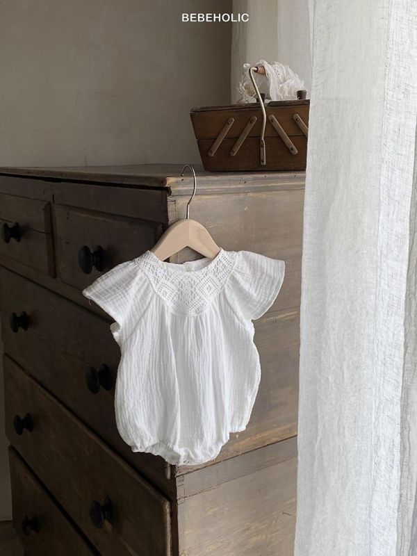 波林小清新幾何連身裝 Bebe holic Korea,韓國童裝,韓國Bebe holic,奶茶系寶寶,女寶穿搭