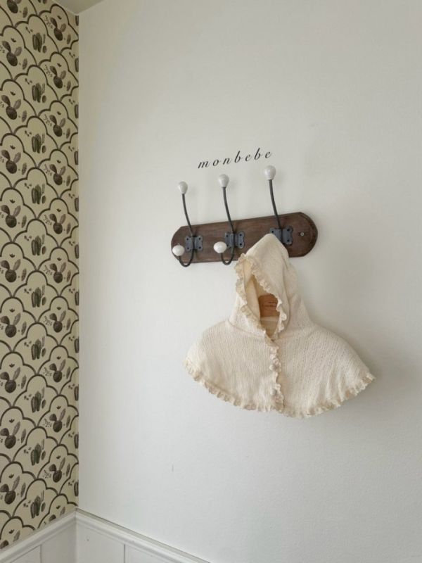 針織蕾絲花邊連披風 monbebe korea,monbebe,童裝代購