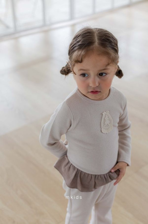 愛麗絲荷葉假兩件長袖上衣 