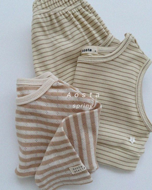 橫紋百搭基本款棉褲 