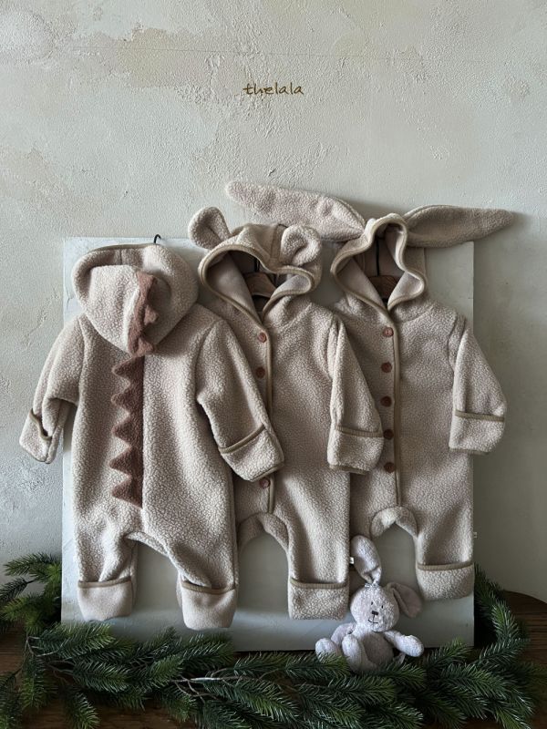 Bebe - 可愛小兔子毛茸茸造型連身服 