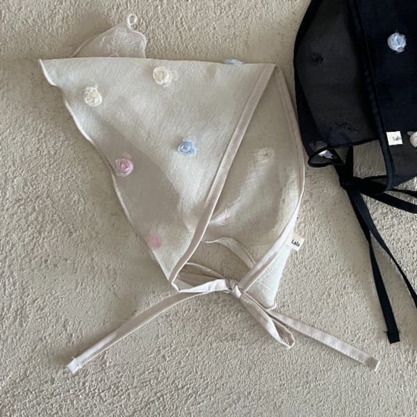 點點透紗綁帶軟帽 