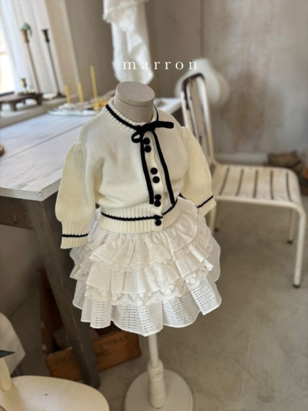蓬蓬蕾絲花邊層次短裙 