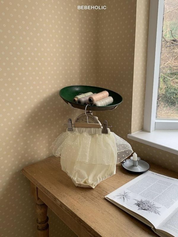 雪點寶寶包屁紗裙 Bebe holic Korea,韓國童裝,韓國Bebe holic,奶茶系寶寶,女寶穿搭