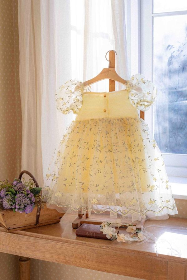 生日派對推薦 童話公主玫瑰刺繡質感紗裙 