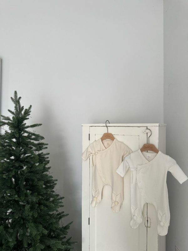 小兔兔毛球寶寶踩腳連身服(帽另售) Monbebe Korea,monbebe,laurababy,蘿拉衣櫥,仙女媽咪親子裝