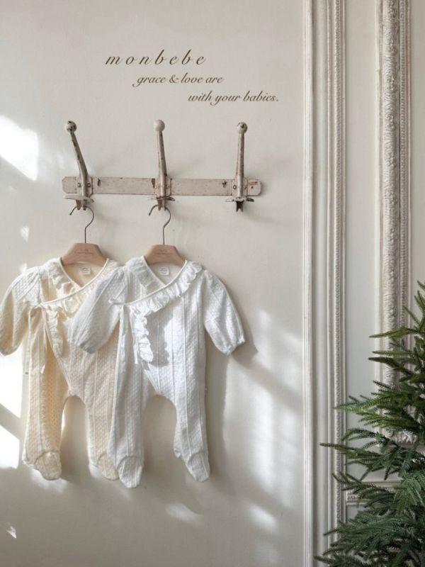 麻花針織紋理寶寶踩腳連身服(帽另售) 