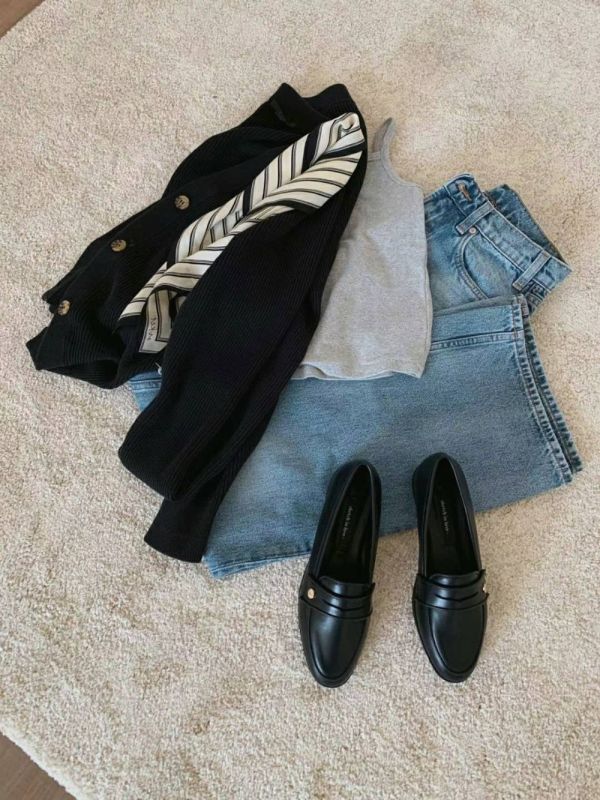 韓國親子鞋 熱門款牛皮金扣樂福鞋 