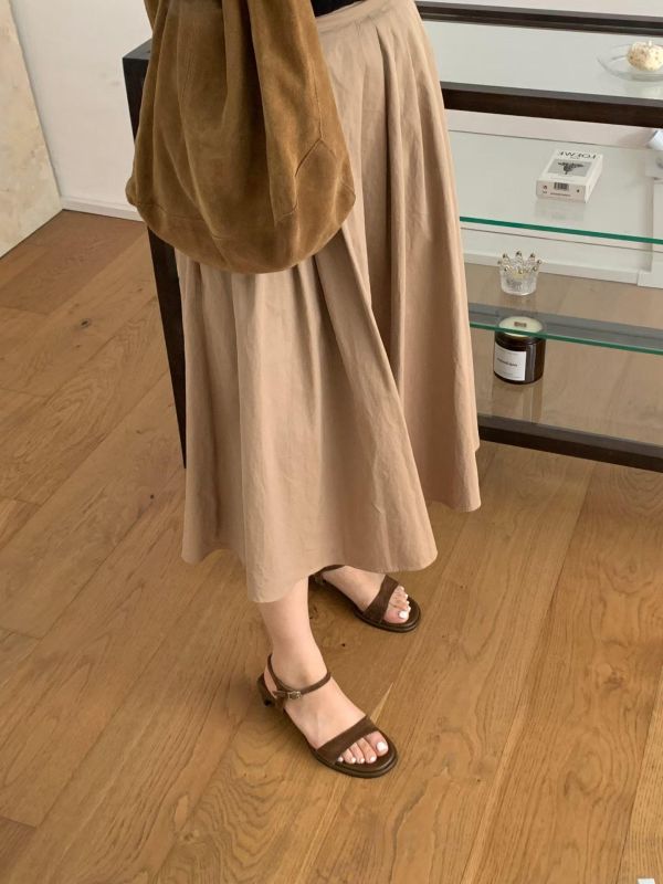 韓國低跟一字帶質感涼拖鞋 