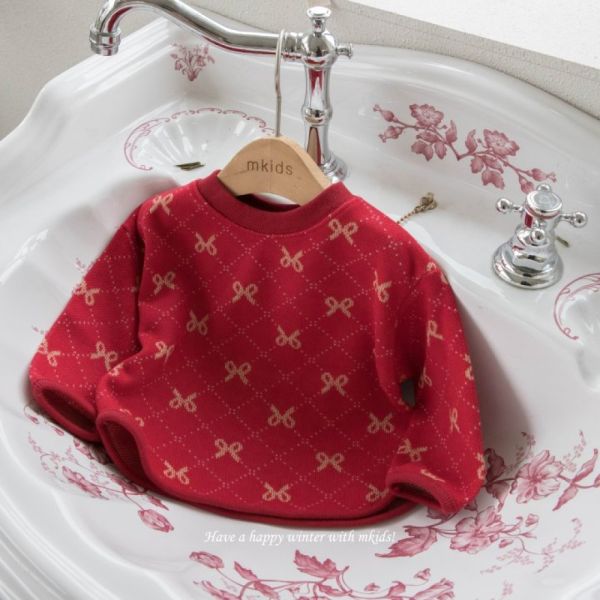 針織圓領長袖上衣 