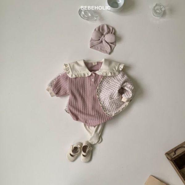 氣質荷葉翻領寶寶包屁衣 姊妹裝 