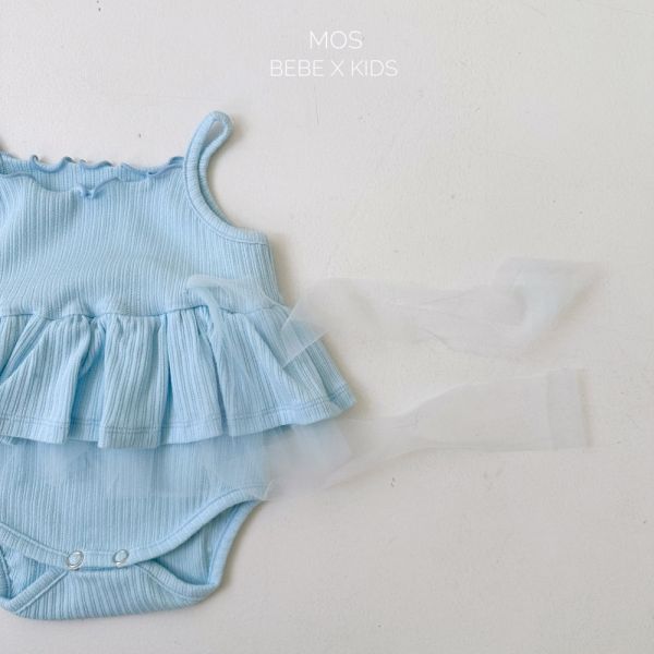 現貨 Bebe-卷邊層次舞裙包屁衣 姊妹裝 